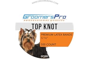 GroomersPro Grooming Bands for Top Knots & Specialty Bows for Dogs | 5/16” - 500 Count Premium Latex Rubber Bands for Hair Styling | Best Elastic Band for Dogs, Malteses, Puppies, & Yorkies