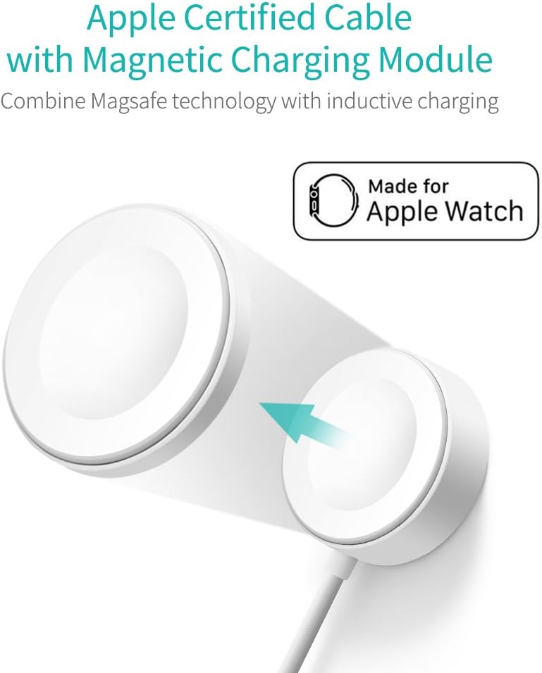 [ Apple MFi Certified ] Apple Watch Charger, MPIO iWatch Magnetic Charging Cable for iWatch 38mm 42mm, Apple Watch Series 1/2/3/4 (3.3 Feet/1.0 Meter)