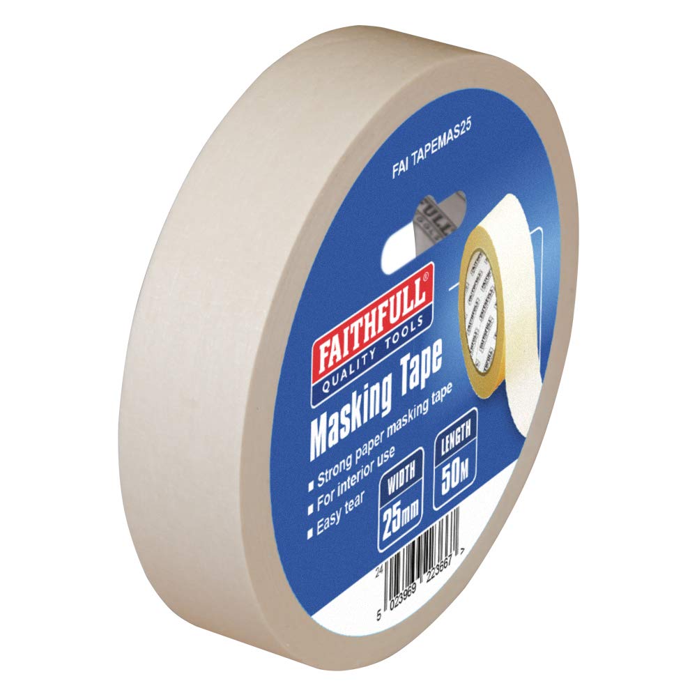 Faithfull FAITAPEMAS25 Masking Tape 25mm x 50M
