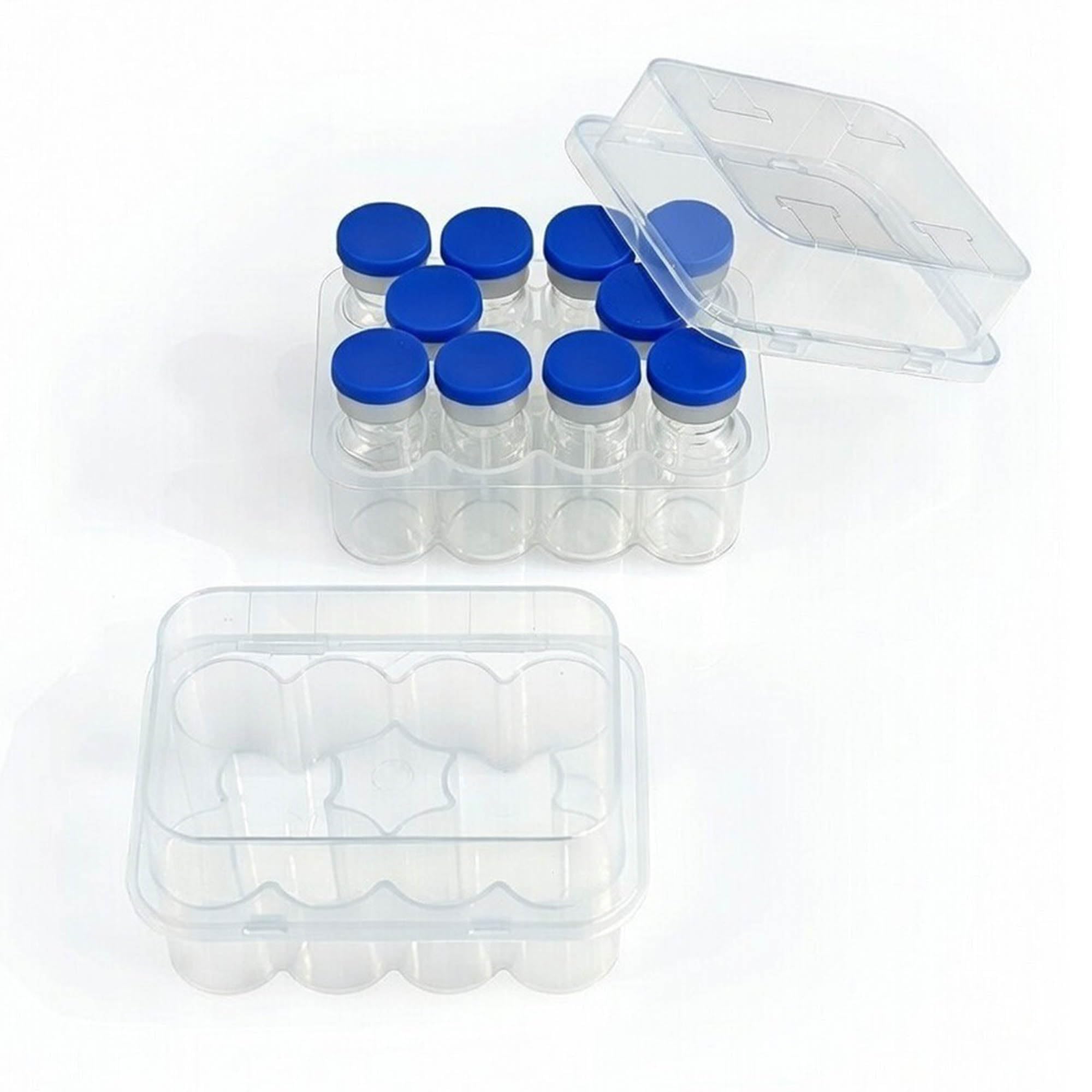 Photo 1 of 2 Pack Peptide Case for 3ml Vials, Insulin Vial Holder for Fridge, Peptide Storage Organizer Case Holds 10 3ml Bottles, Keep Peptides Organized and Clean, Diabetic Supplies