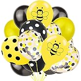 Finiypa Happy Bee Day Balloons Arch 60pcs Yellow Bee Balloon Garland Kit Bumble Bee Balloons for Bee Party Decorations,Baby Shower,Gender Reveal Decorations, Graduation, Honey Birthday Party Supplies