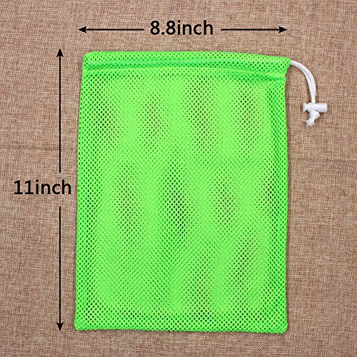 image for M-Aimee 6 Pack Mesh Stuff Sack, Laundry Bag,Golf Ball Bag, Durable Lig