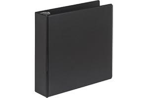 Samsill 3 Inch Document Storage Binder, Made in USA, FSC 100% Recycled Chipboard, Round Ring, 3 Ring Binder, Black