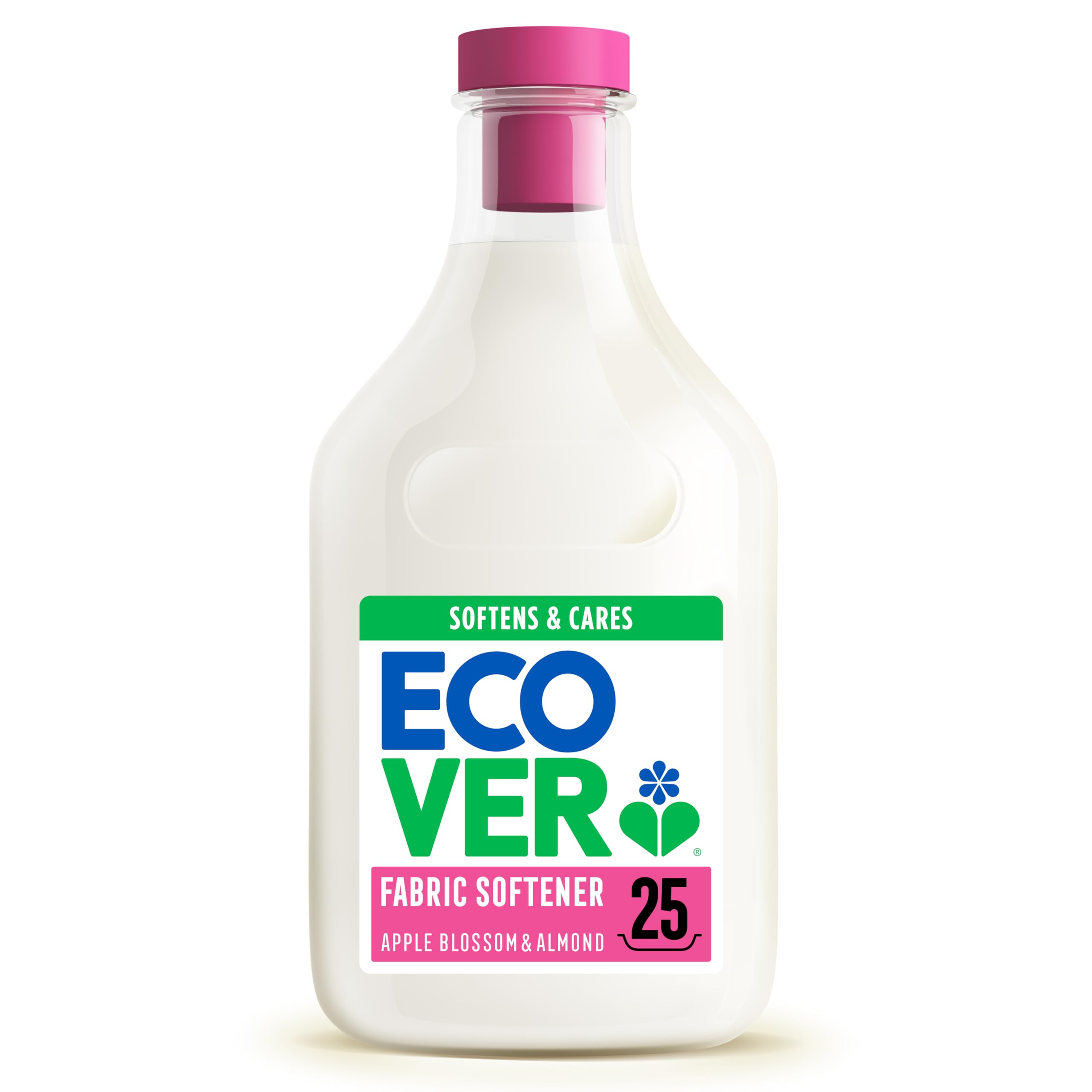 Ecover Fabric Softener, Fabric Conditioner to Soften Your Clothes, Fresh Apple Blossom & Almond Scent, 1 x 25 Washes, 1 x 750ml