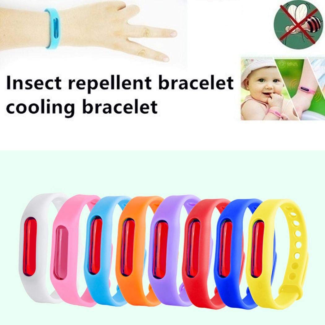 yagot Pulsera Repelente de Mosquitos Anti Mosquito Pest Insect Niño Repelente Muñequera Pulsera Artefacto de Verano(Color al Azar)