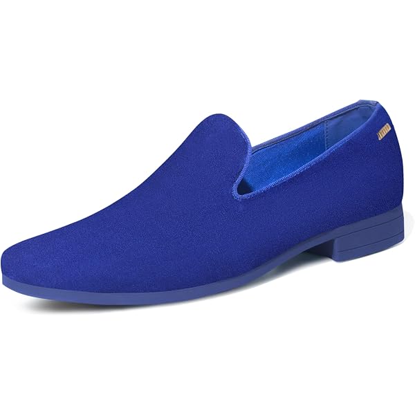 Amazon.com | FERUCCI Handmade Men Plain Royal Blue Velvet  display picture 1