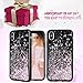 Caka iPhone XS Max Case, iPhone XS Max Glitter Case Starry Night Series Fashion Luxury Bling Flowing Liquid Floating Sparkle Glitter Girly Cute Soft Black Case for iPhone XS Max (6.5 inch) (Rose Gold)