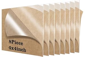 Lesnlok 4 x 4 Acrylic Sheet 1/8 Thick 3mm 8 Pieces Plexiglass Sheet,for Sign,Craft,Photo Frame, DIY Display Projects (8, 4 x 4 x 1/8)