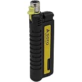 SOTO Pocket Torch Lighters for Camping - Extended Refillable Torch Lighter, Telescoping Burner Head, Electronic Ignition, Strong Wind-Resistant Butane Lighter for Candles, Grill, BBQ - Shipped Empty