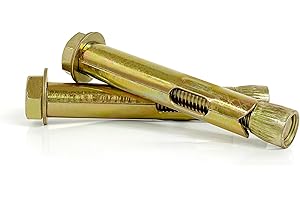 8 NET INC. 8NET 4-1/4" x 1/2" Sleeve Anchor Bolt, Carbon Steel Color Zinc Plated, Heavy Duty Fastener for Masonry & Concrete Surface, Box of 25