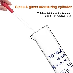 Thick Glass Graduated Cylinder Measuring Liquid Lab