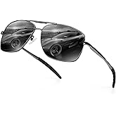Peekaco Aviator Sunglasses for Womens Men UV Protection Polarized Pilot Style Durable Metal Frame with Spring Hinges