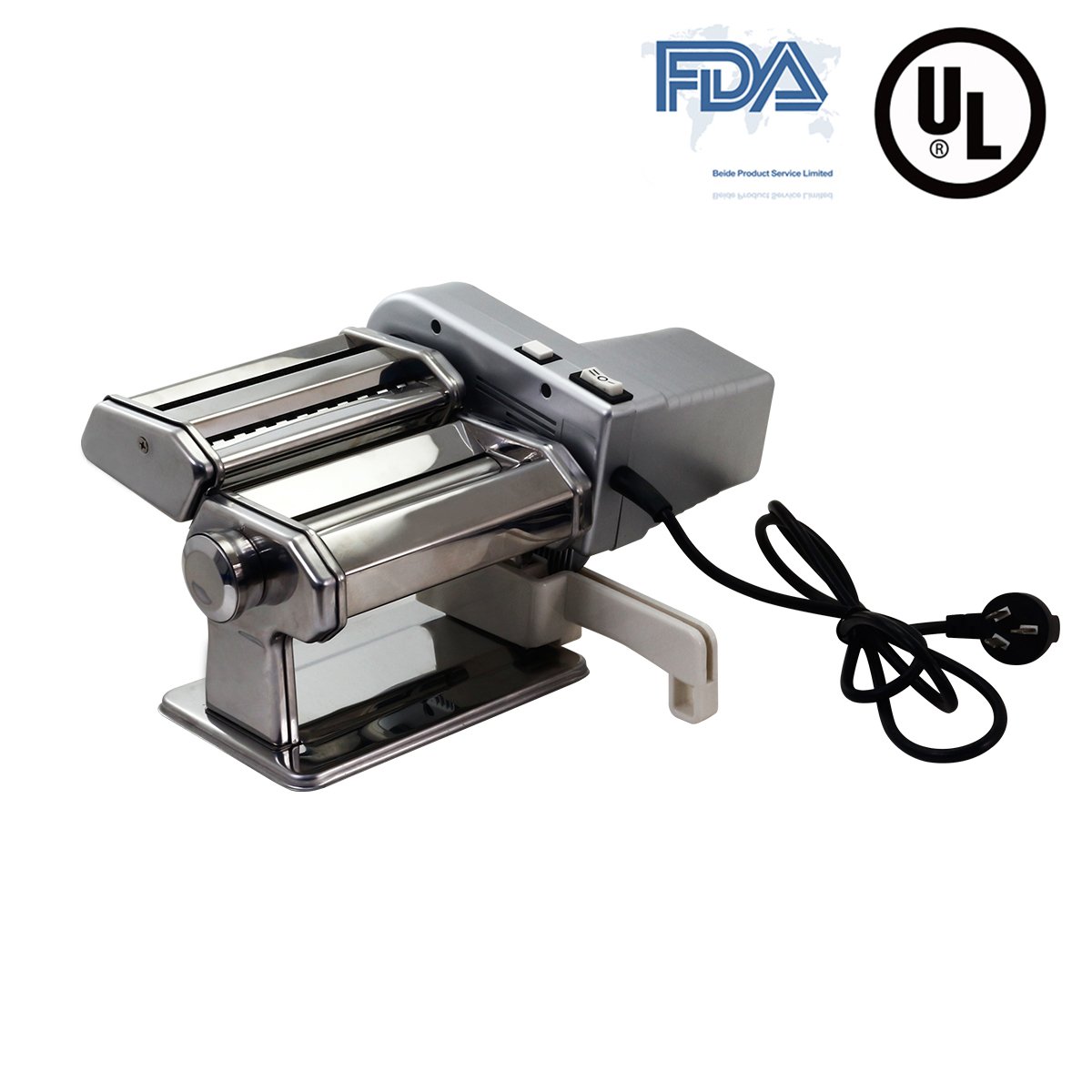 Yunko Electric Pasta Maker Machine with Motor Set Stainless Steel Pasta