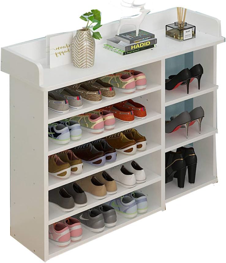 Amazon Com Shoe Racks Shoe Storage Shelf Organiser Shoe Rack Diy Shoe Cabinet Multilayer Boots Stand Storage Box Multifunction Self Standing Dust Proof 5 Layers Hall White 752478cm Home Kitchen