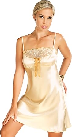 cream satin nightdress