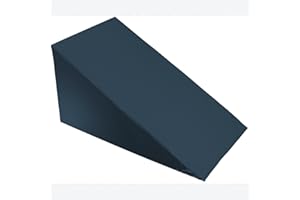 MoonRest 7”, 10”, 12”- inch Foam Bed Wedge Zippered Cover/Pillow Replacement Cover (24" X 24" X 12", Navy)