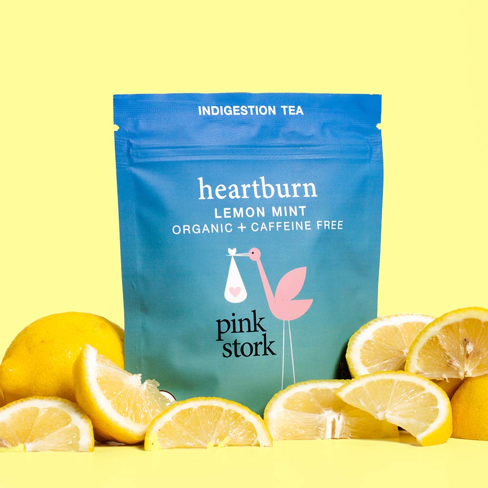 Pink Stork Heartburn Tea Lemon Mint, USDA Organic, Heartburn Relief