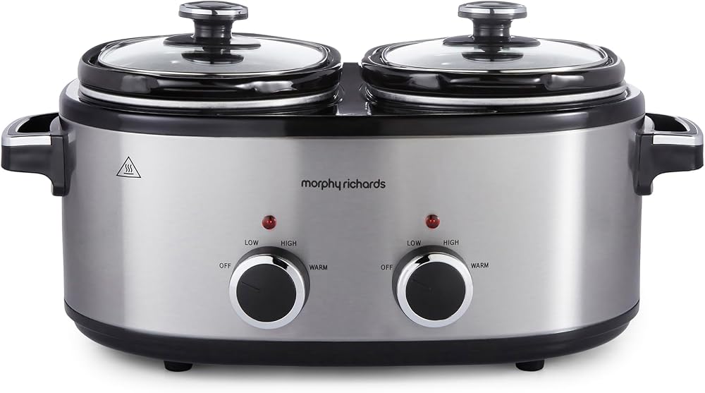 Morphy Richards 3.8L DuoServe Double Pot Slow Cooker Stainless
