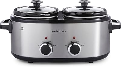 Morphy Richards 3.8L DuoServe Double Pot Slow Cooker Stainless