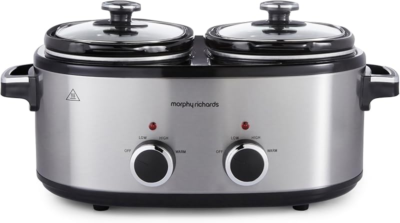 Morphy Richards 3.8L DuoServe Double Pot Slow Cooker Stainless