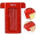 YWNYT Woodworking scriber, T Type Woodworking Hole Positioning Crossed Gauge 45/90 Degree Line Gauge Saddle Square Layout Scriber, Aluminum Alloy Ruler for Carpenter (Small)