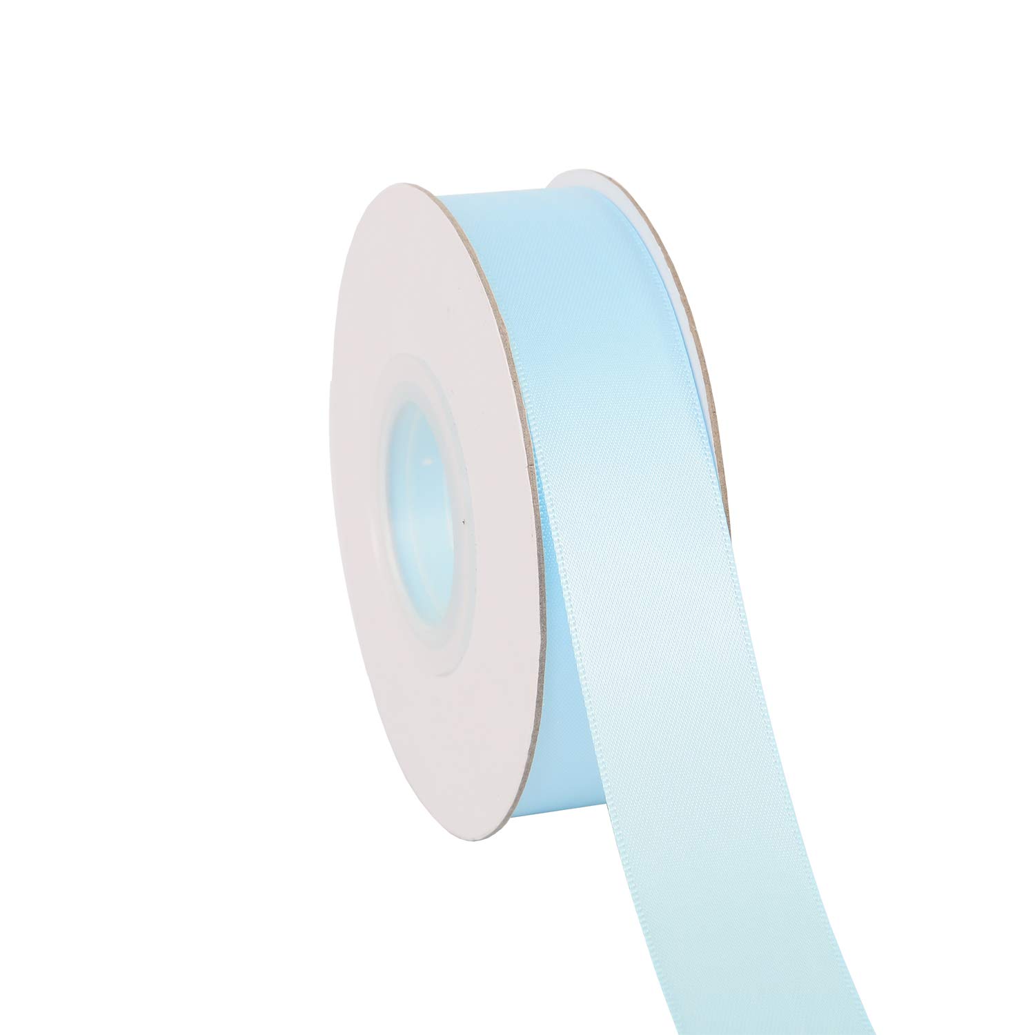 Ribbonitlux 25mm Wide Double Face Satin Ribbon 22 Meters (305-Light Blue, Set for Gift Wrapping, Party Decor, Sewing Applications, Wedding and Craft