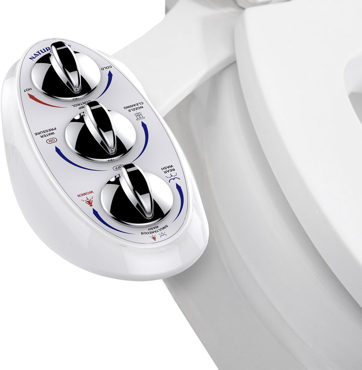 NATURALIFE Fresh Water Spray, NonElectric Mechanical Bidet Toilet Seat Attachment, Easy