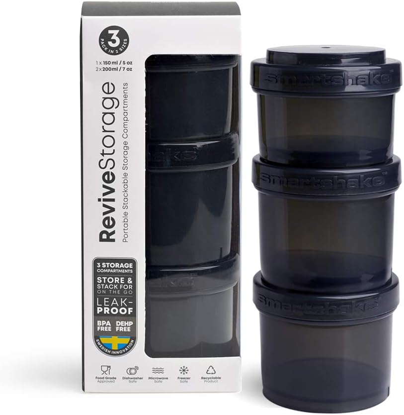 SmartShake Revive Storage, Black - 550 ml, 3 Count (Pack of 1) - Image 4