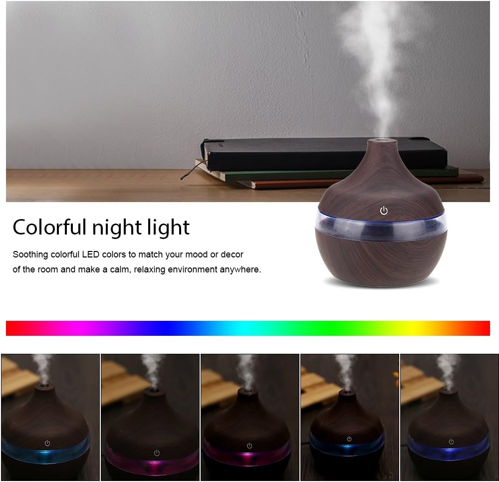 Air Humidifier Humidifier Cool Mist Portable Ultrasonic Aroma Diffuser SPA Auto-off Protection Air Refresh Atomizer Colors Changes Night Light Mute for Home Office - Image 3