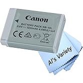 Canon NB-13L Lithium-Ion Battery Powershot G1 X Mark II, SX740, G7 X, G7 X Mark II, III, G9 X, G9 X Mark II, SX270, SX620, SX720, SX730, G1 X Mark III Cameras (Bulk Packaging)