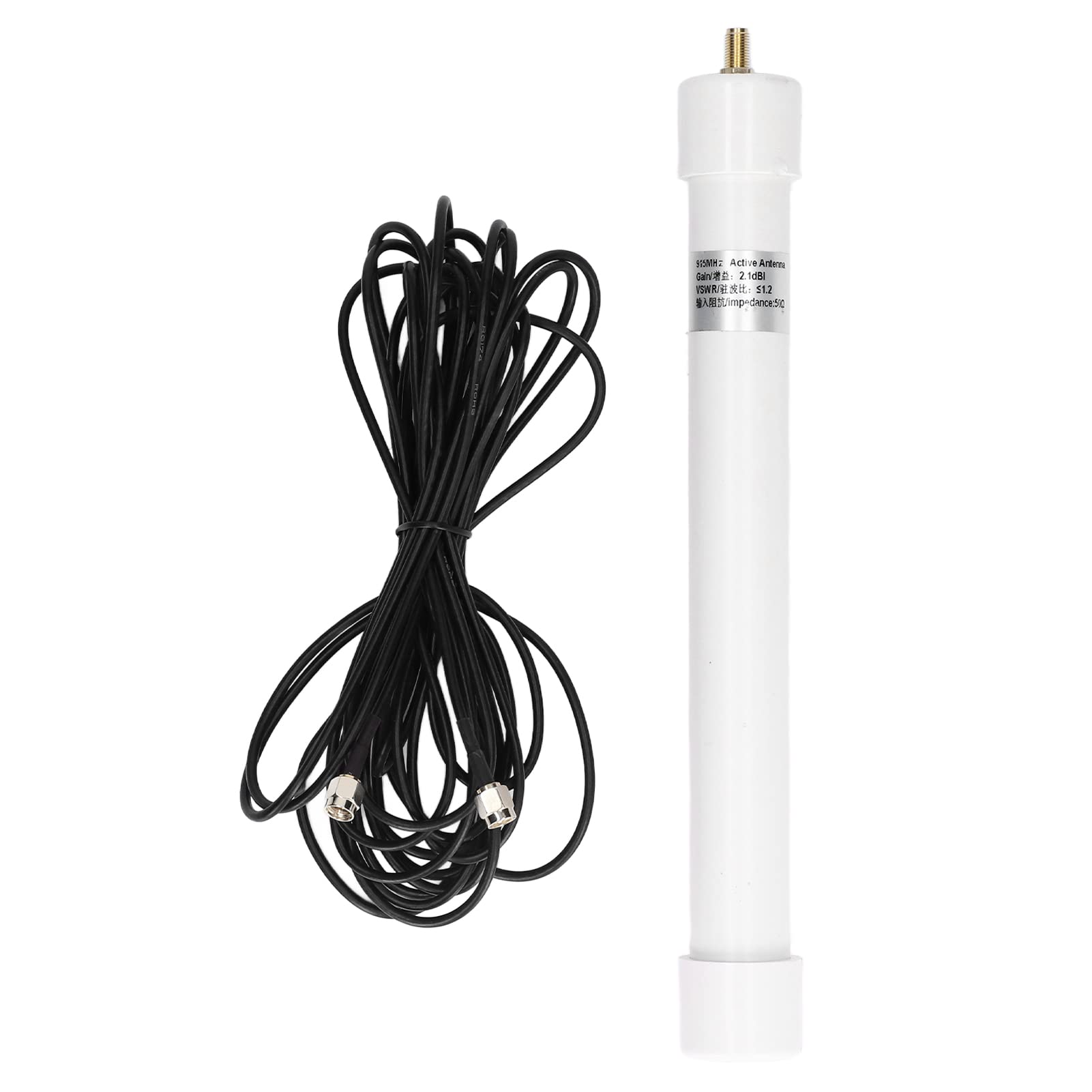 Active Antenna 915MHZ Outdoor Antennas 2.1dBi Long Range Active Antenna RF ID Radio Receiver with 6meter/19.69ft Cable ABS Copper