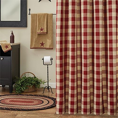 Amazon Com Wicklow Garnet Red Buffalo Check Shower Curtain Home