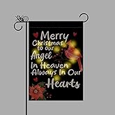 Cemetery Christmas Decorations - Led Cardinal Garden Flag for Outside, Christmas Grave Decorations Flags Double-Sided for Seasonal Christmas Winter Farmhouse Yard Lawn Grave 12x18 inch