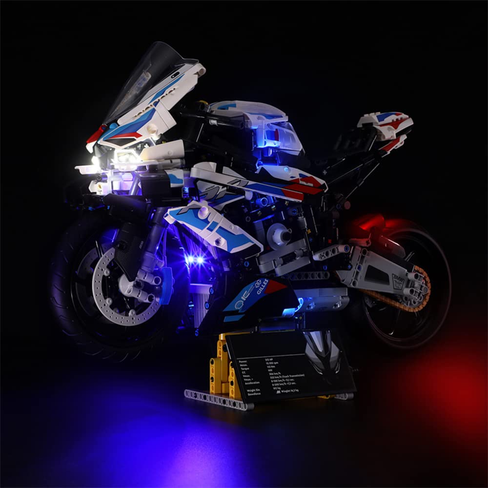 GEAMENT LED Light Kit Compatible with LEGO BMW M 1000 RR - Lighting Set for Technic 42130 Model (Building Set Not Included)