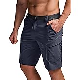 CQR Men's Quick Dry Stretch Hiking Cargo Shorts, Lightweight Water Resistant Tactical Casual, Golf & Outdoor with Pockets