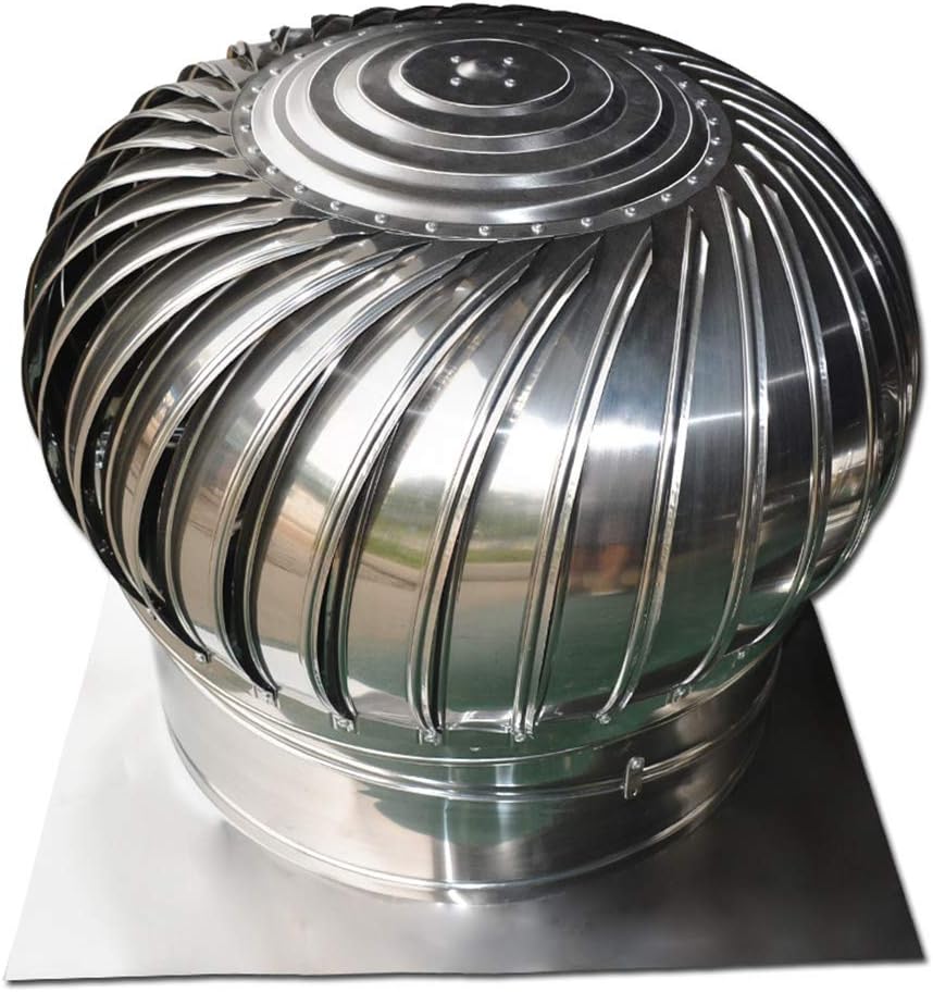 Stainless Steel 304 Roof Wind Turbine Ventilator - 4/6/8/10/12/16 Inch Rainproof Exhaust Cap