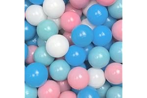 JOYENERGY 100 Pack Ball Pit Balls - Plastic Mini Ball Pit Balls Crush Proof Plastic Balls Macaron 2.2 Inch Ocean Balls for Kids Ball Pit, Non-Toxic, Phthalate & BPA Free for Toddler Boys Girls