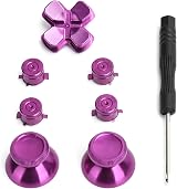 Zunate 7PCS Aluminum Alloy Button Set for PS4 Controller Thumbstick Analog Grip view 4