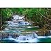 wall26 - Deep Forest Waterfall in Kanchanaburi, Thailand - Removable Wall Mural | Self-Adhesive Large Wallpaper - 66x96 inches