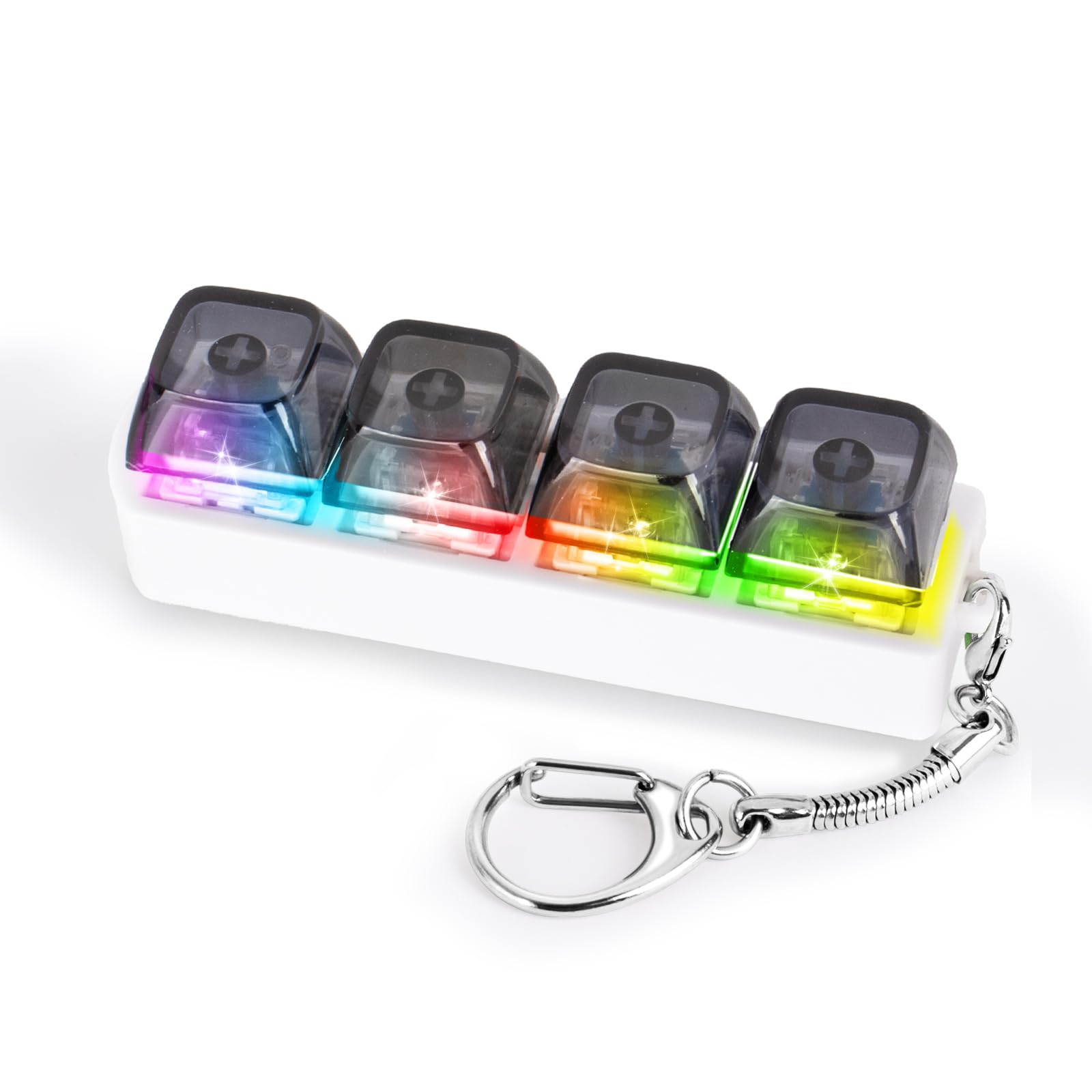 Photo 1 of Keyboard Fidget Toy for Adults Keyboard Clicker with LED Light Keychain Fidget Stress Relief Sensory Toy