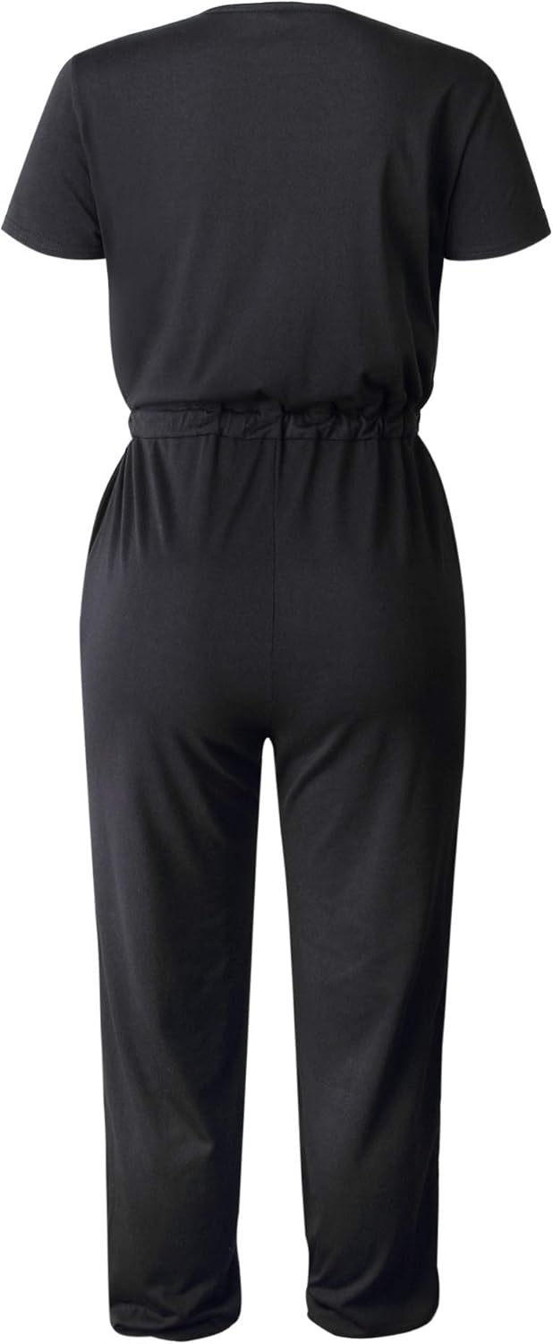 black pants romper with pockets