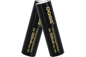 BENKIA 18650 Rechargeable Battery 3500mAh 3.7Volt Flat Top 2 Pack Large Capacity 18650 35A Batteries for Headlamp Led Flashlight