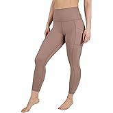 Yogalicious High Waist Ultra Soft 7/8 Ankle Length Leggings with Pockets for Women