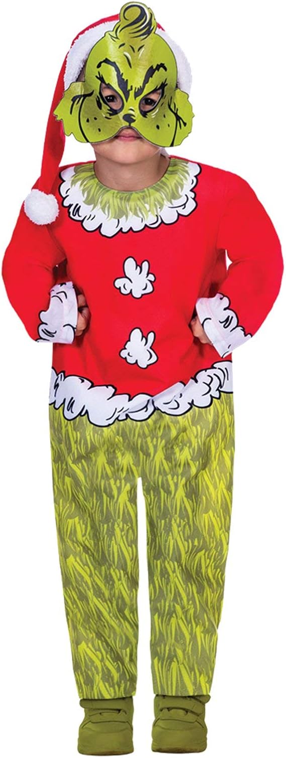 (PKT) (9904203) Child Boys Grinch Fancy Dress Costume (810yr) Amazon