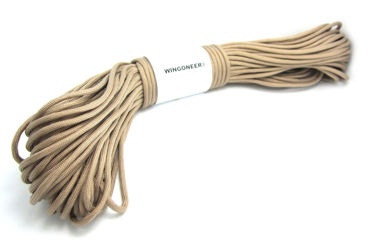 WINGONEER 550 Paracord Mil Spec Type III 7 strand parachute cord 100 feet - Beige