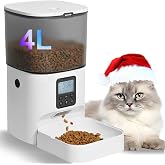ANDOLL HOME Automatic Cat Feeder, 4L Cat Food Dispenser with 10s Voice Recorder, Pet Feeder up to 8 Meals per Day, Timed Feeder with Dry Food Sealed Ring