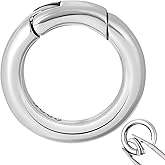 Pndeyo 925 Sterling Silver Round Jewelry Clasps, Hypoallergenic Necklace Enhancer Shortener, Spring Bail Clasp Rings Connector Clips for Bracelet Anklet Jewelry Making