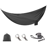 Sunyear Camping Hammock Ultralight (10oz)-600lbs Portable Hammock with Patent Quick-Adjust Buckles and 2 * 10 ft Tree Straps,Backpacking, Hiking, Travel, Outdoor/Indoor(104" x 56")