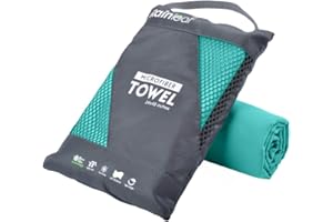 Rainleaf Microfiber Towel Perfect Travel & Gym & Camping Towel. Quick Dry - Super Absorbent - Ultra Compact - Lightweight. Suitable for Trip, Beach, Shower, Backpacking, Pool