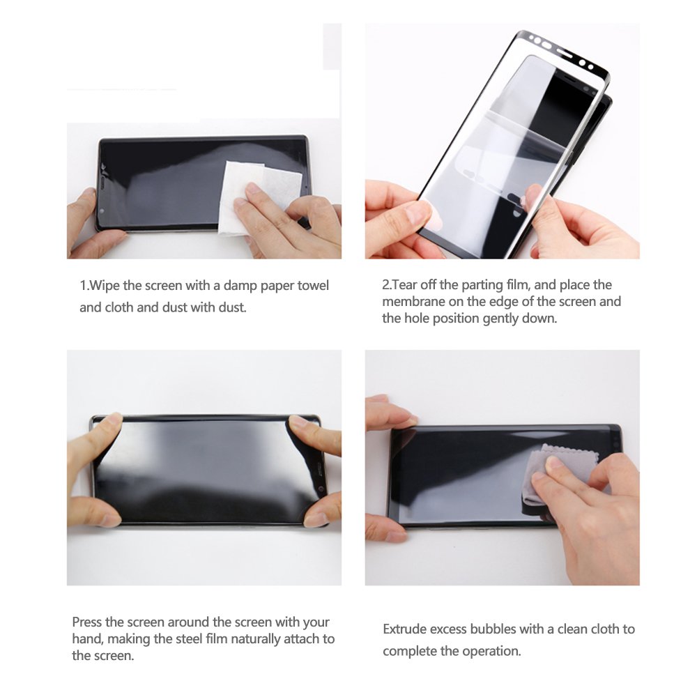 Panzerglas Schutzfolie für Samsung Galaxy S9 Vollständige Abdeckung Displayschutzfolie 3D Anti-Kratzer Samsung S9 Gehärtetem Glas 9H Kristall-Klar Schutzfolie für Galaxy S9 (2 Stück, Schwarz)